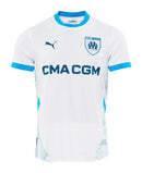 Camisa Olympique Marseille l 24/25 - Torcedor Puma Masculina - Branco / Azul celeste