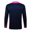 Conjunto Barcelona Treino 24/25 - Masculino Nike - Azul (Ombros Roxos)