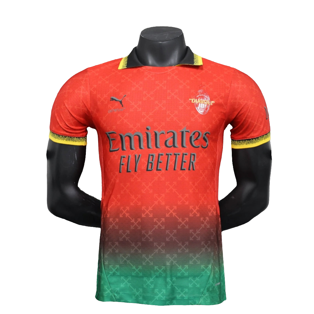 Camisa AC Milan 25/26 Edição Comemorativa - Vermelha - Versão Jogador