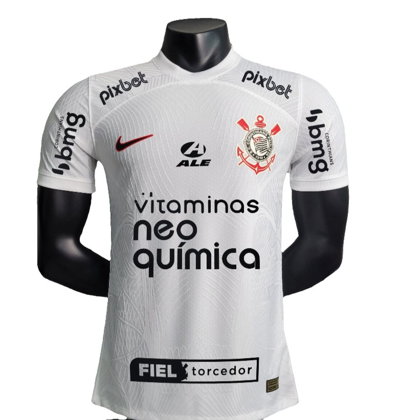 Camisa Corinthians 23/24 I Home - Todos os Patrocínios - Versão Jogador