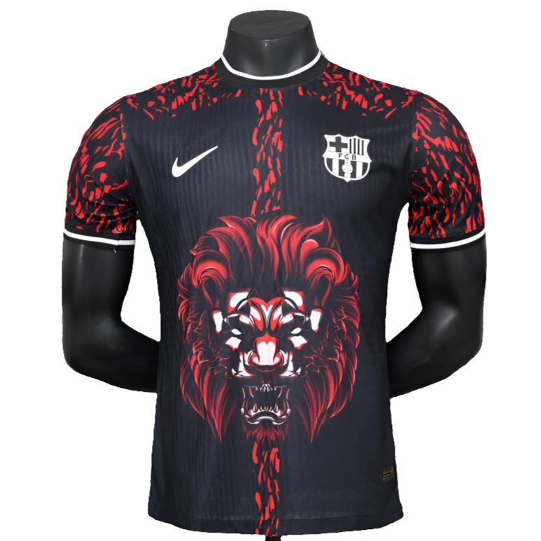 Camisa Barcelona 25/26 Edição Leão - Vermelha - Versão Jogador