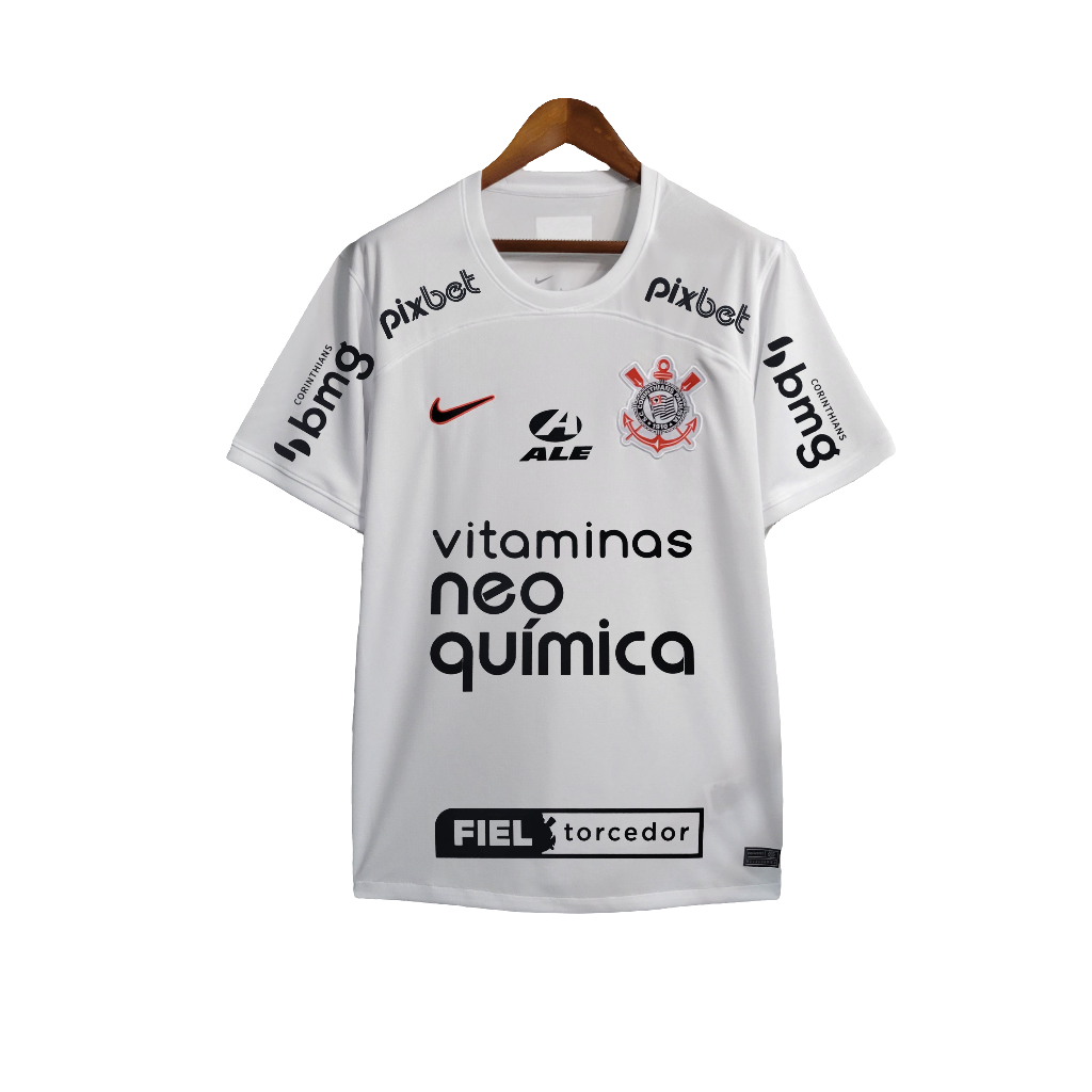 Camisa Corinthians 23/24 I Home - Todos os Patrocínios - Versão Torcedor