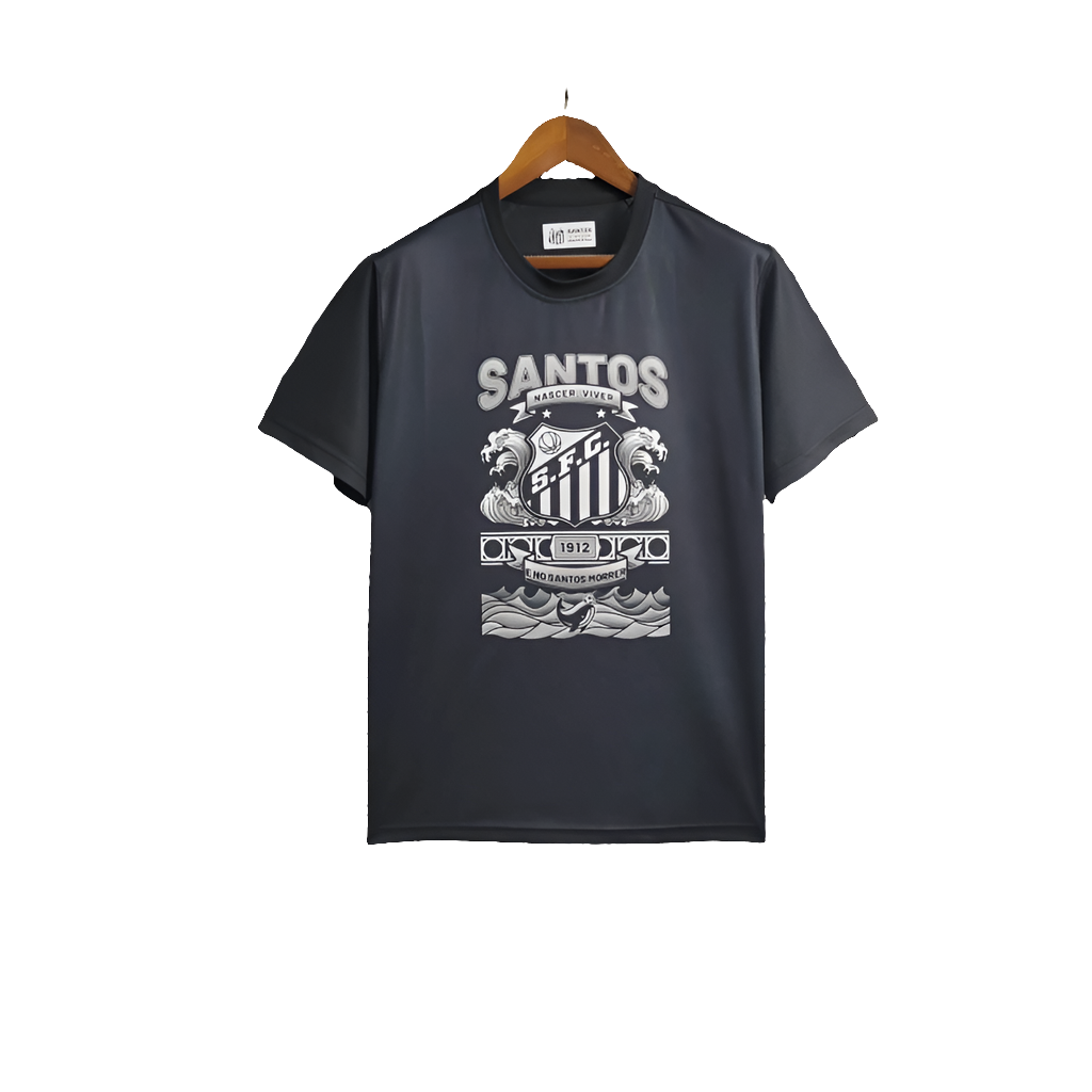 Camisa Santos 25/26 Edição Casual - Preta - Versão Torcedor