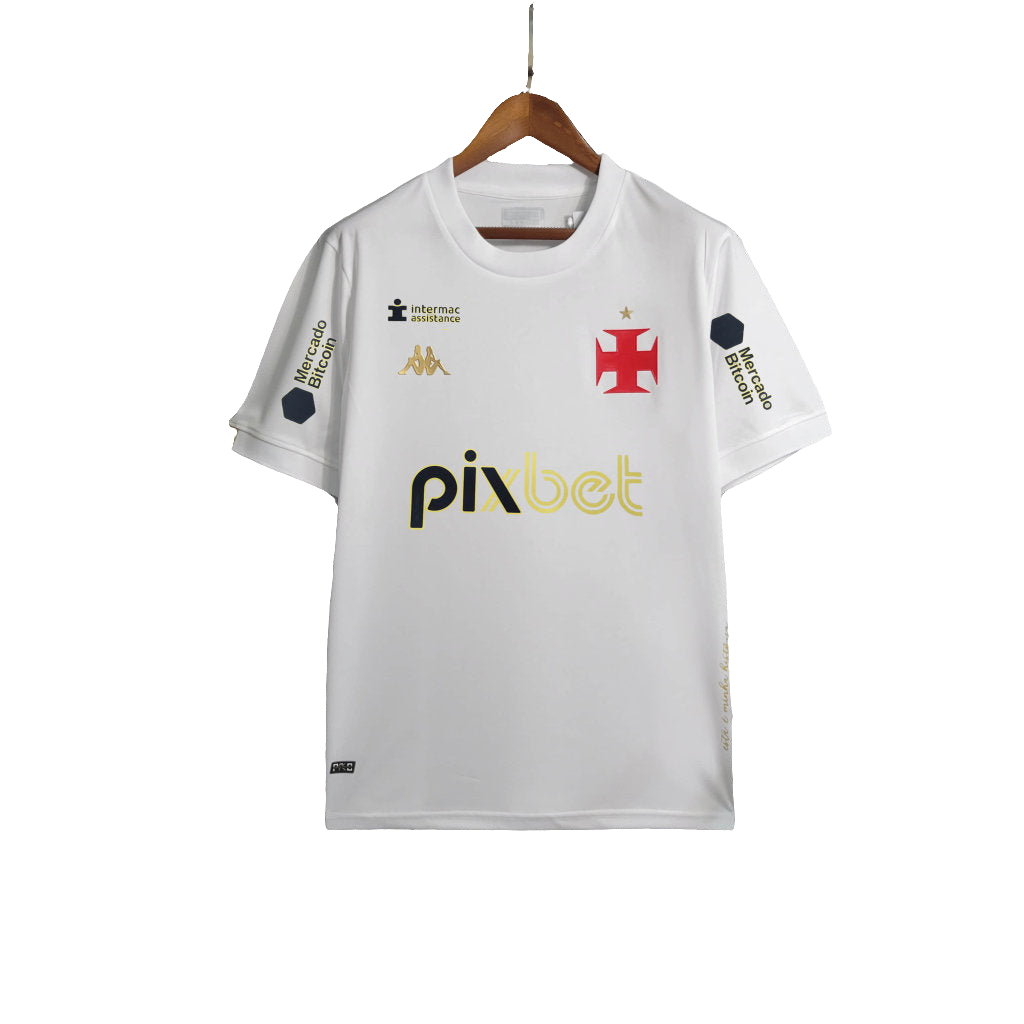 Camisa Vasco 23/24 Goleiro - Branco - Todos os Patrocínios - Versão Torcedor