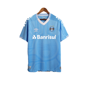 Camisa Grêmio 23/24 Edição Especial - Azul Celeste - Todos os Patrocínios - Versão Torcedor