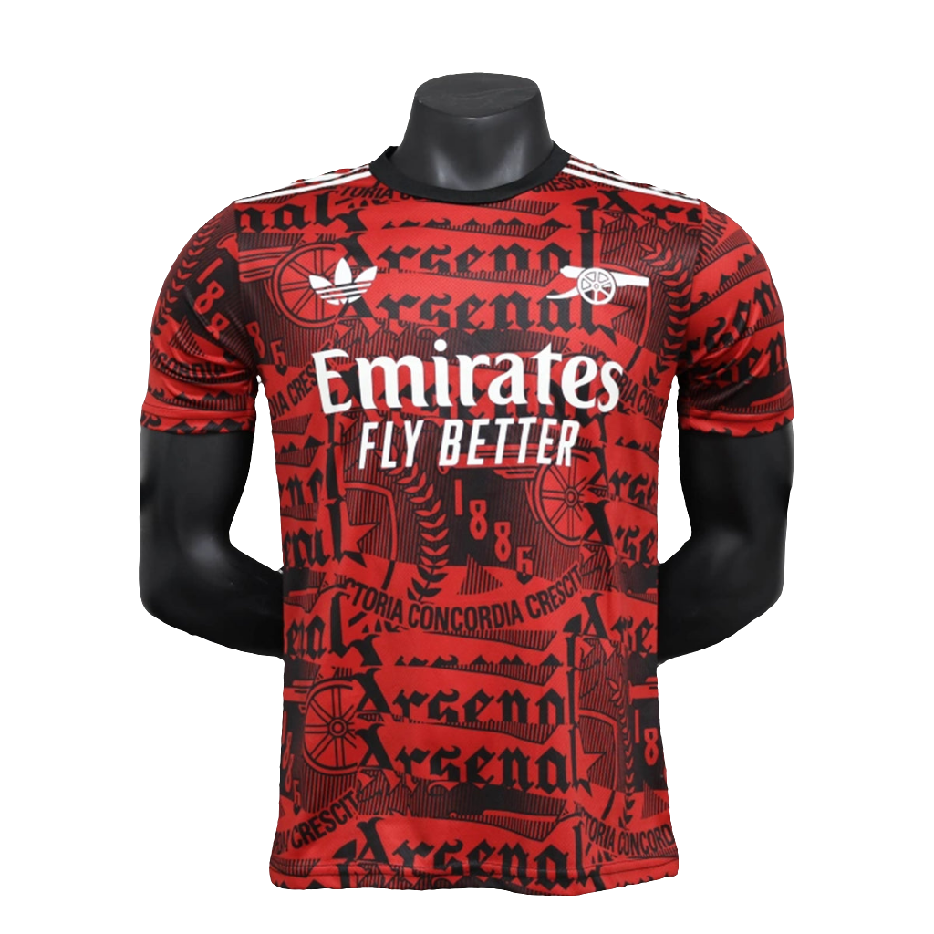 Camisa Arsenal 25/26 Treino - Vermelho Escuro - Versão Jogador