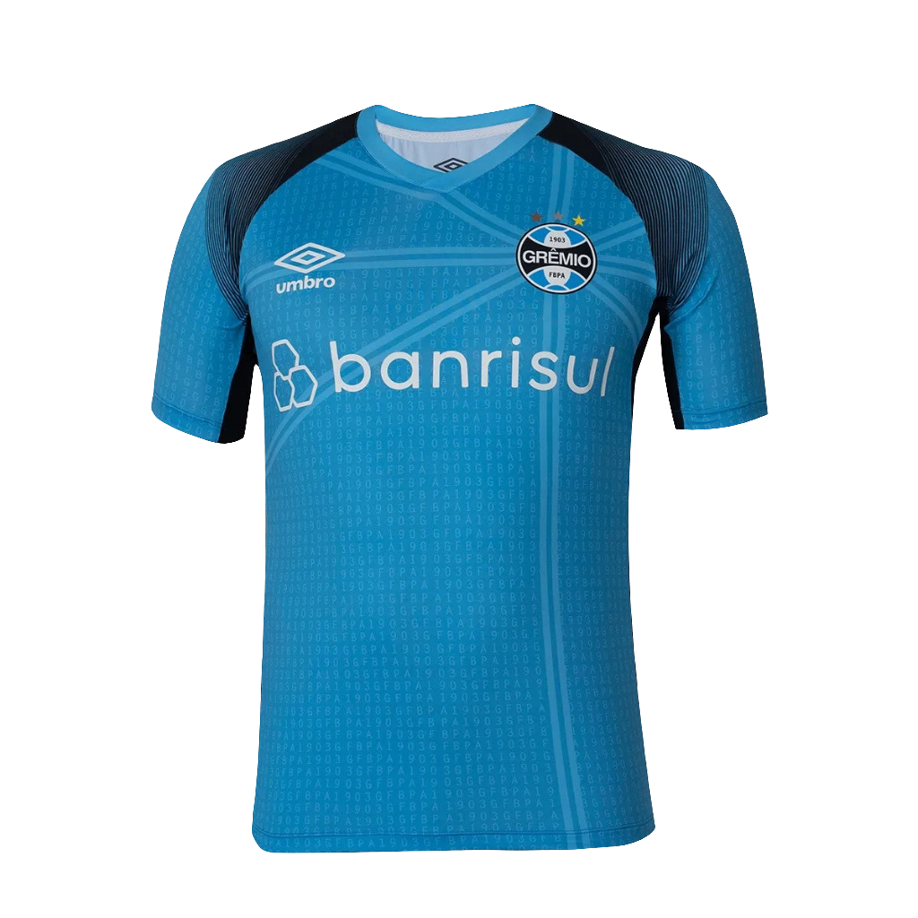 Camisa Grêmio 23/24 Pré-Jogo - Azul - Versão Torcedor