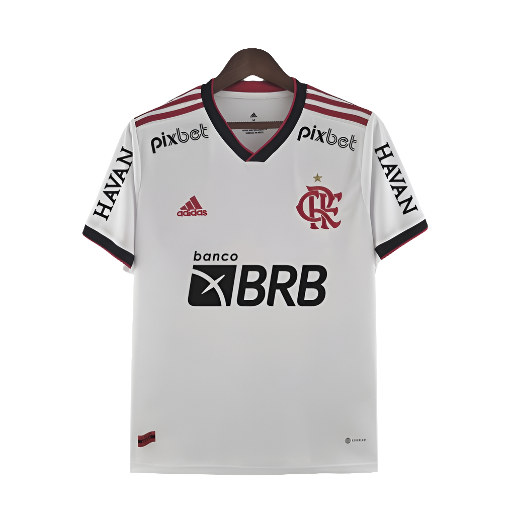 Camisa Flamengo 22/23 II Away - Todos os Patrocínios - Versão Torcedor