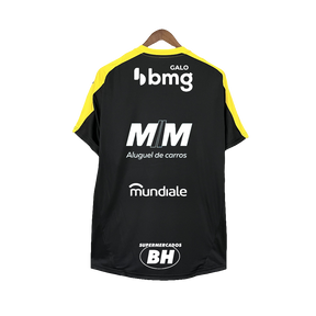 Camisa Atlético Mineiro 25/26 Treino - Todos os Patrocínios - Preta - Versão Torcedor