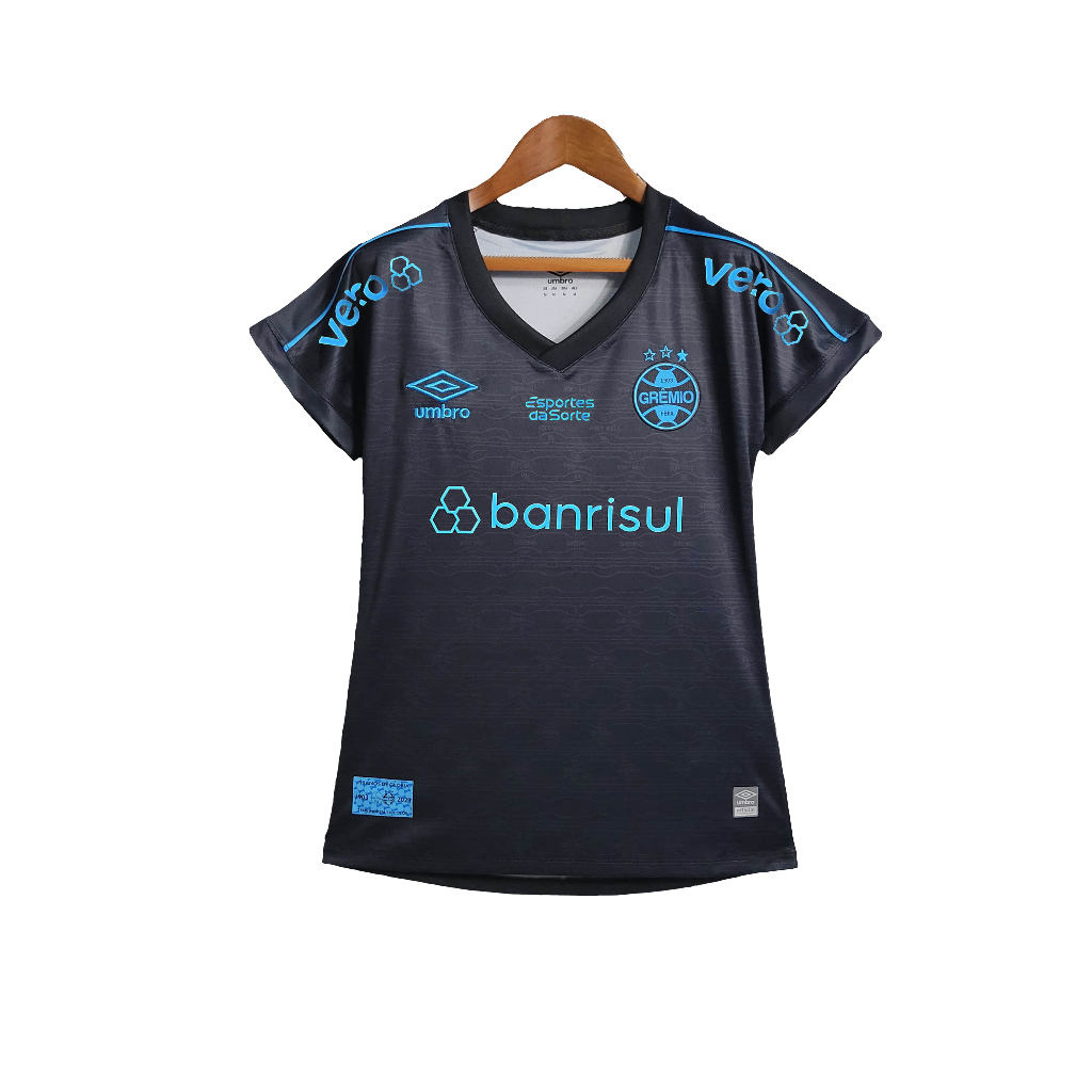 Camisa Grêmio 23/24 III Third - Todos os Patrocínios - Feminina