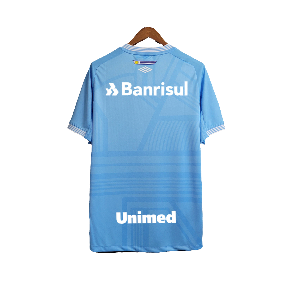 Camisa Grêmio 23/24 Edição Especial - Azul Celeste - Todos os Patrocínios - Versão Torcedor