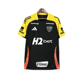 Camisa Atlético Mineiro 25/26 Treino - Todos os Patrocínios - Preta - Versão Torcedor