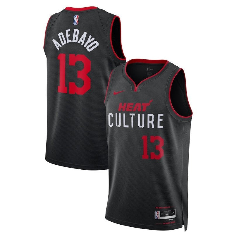 Camisa NBA Bam Adebayo - Miami Heat - 23/24 - Preto - Edição Cidade