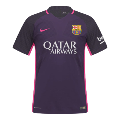 Camisa Retrô Barcelona II 16/17 - Masculina Nike - Roxa com detalhes em rosa