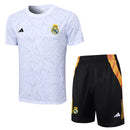 Real Madrid Training Set Shirt + Shorts 24/25 - Men's Adidas - White and Black