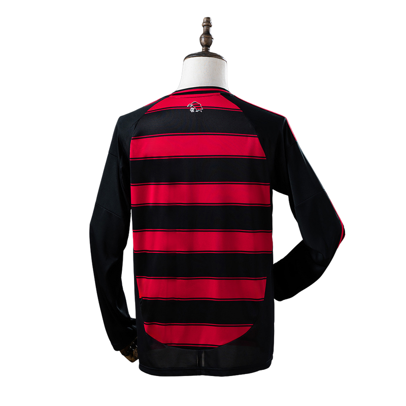 Camisa Flamengo Manga Longa l Adidas 25/26 - Vermelho e preto
