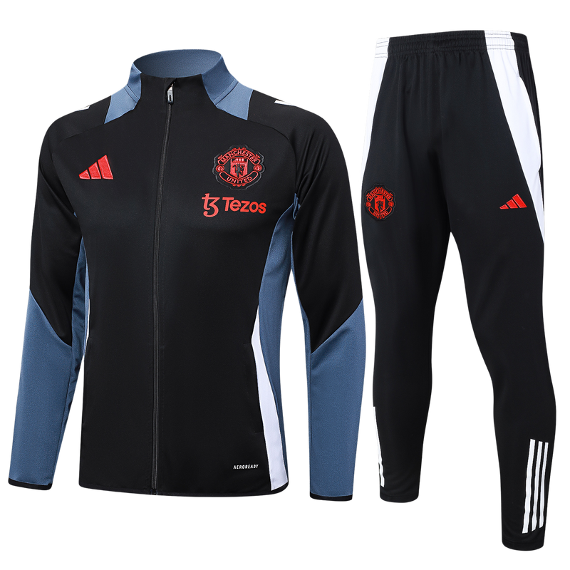 Conjunto Manchester United 24/25 - Masculino Adidas - Preto
