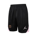 Conjunto Paris Saint-Germain Treino Camisa manga curta + short 24/25 - Masculino Jordan - Preto (Ombros rosa)