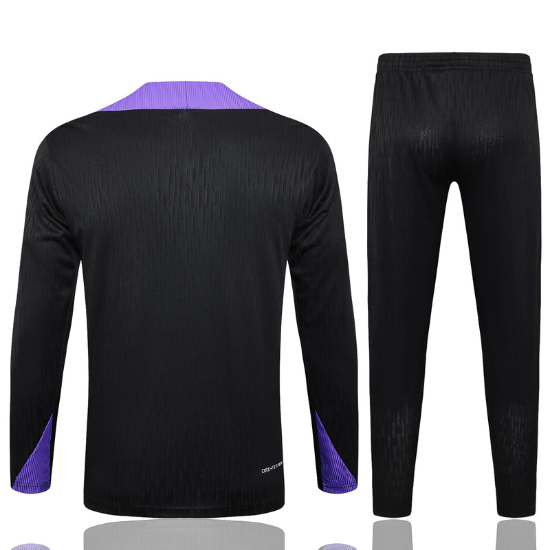 Conjunto Paris Saint-Germain Treino 24/25 - Masculino Jordan - Preto