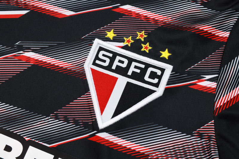 Conjunto São Paulo de Treino 24/25 - Masculino New Balance - Preto e vermelho