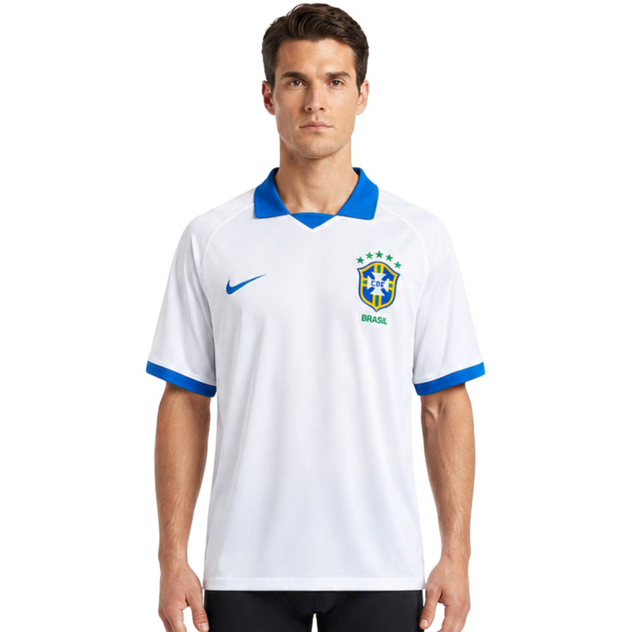 Camisa Brasil 2019 Il Away - Versão Retrô - Branca