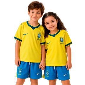 Conjunto Infantil Brasil 2026 I Home - Versão Torcedor