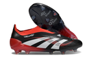 Chuteira de Campo Adidas Predator Elite LL sem cadarço FG - Preto e Vermelho