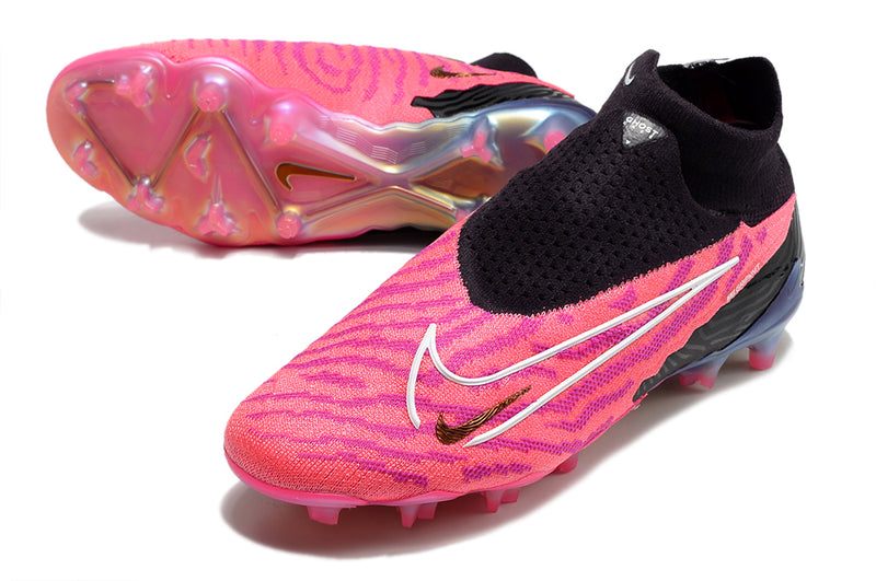 Chuteira de Campo NIKE PHANTOM GX ELITE DF Link FG - Rosa/Preto