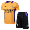 Conjunto Real Madrid Treino Camisa manga curta + short 25/26 - Masculino Adidas - laranja
