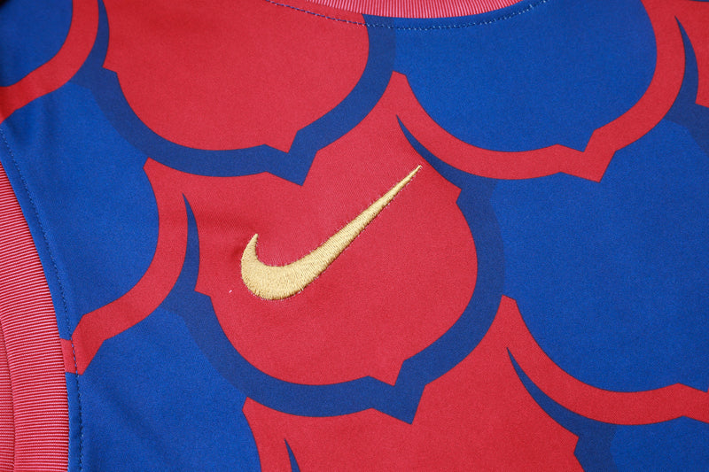 Conjunto Barcelona Treino Camisa Regata + short 24/25 - Masculino Nike - vermelho e azul