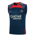 Conjunto Paris Saint-Germain Treino Camisa Regata + short 24/25 - Masculino Nike - azul royal (gola vermelha)