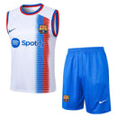 Conjunto Barcelona Treino Camisa Regata + short 24/25 - Masculino Nike - branco