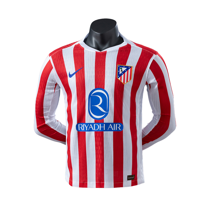 Camisa Atletico de Madrid l 25/26 Manga Longa - Jogador Masculina