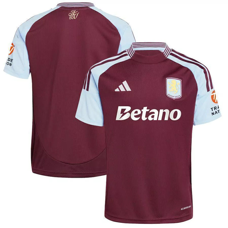 Camisa Aston Villa I 24/25 Torcedor Castore Masculina - Bordô