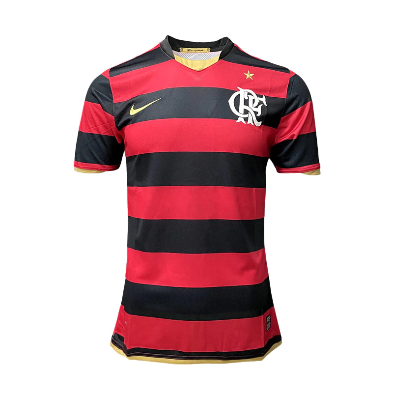 Camisa Flamengo Manga longa Retrô 2009 Nike - Vermelha e Preta