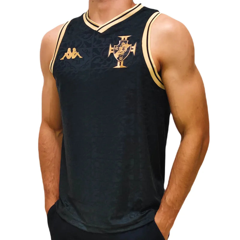 Camisa Regata Vasco da Gama 22/23 - Kappa Masculina - Preta