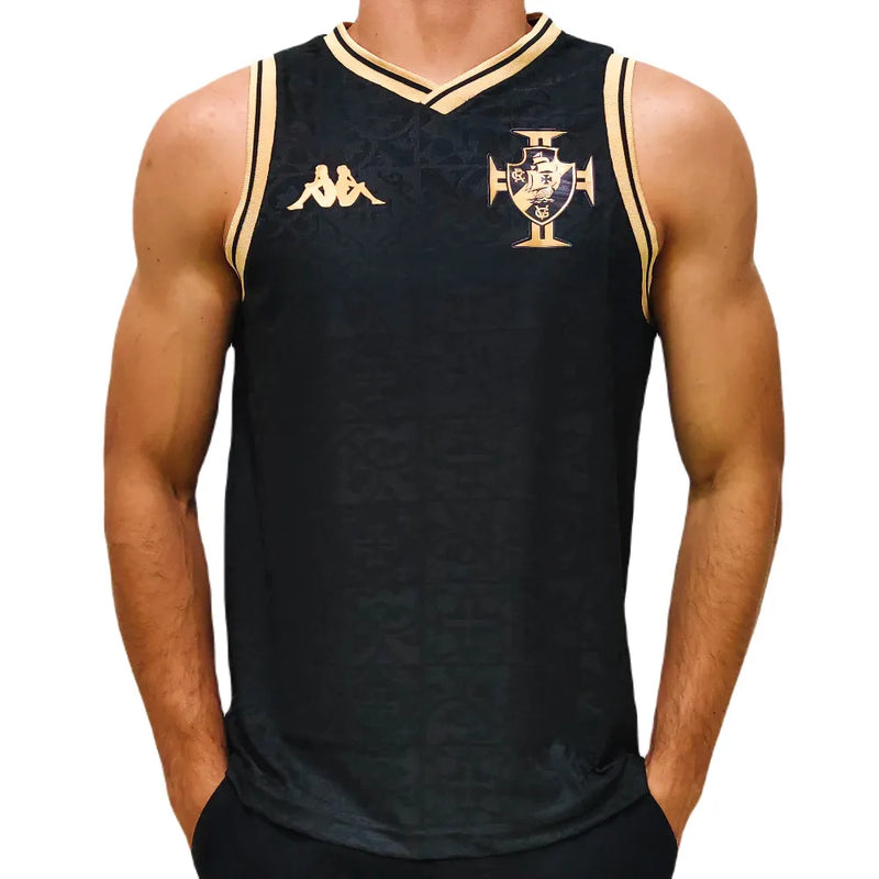 Camisa Regata Vasco da Gama 22/23 - Kappa Masculina - Preta