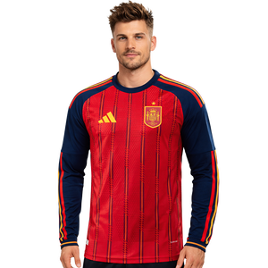 Camisa Espanha 2026 I Titular - Versão Jogador - Manga Longa