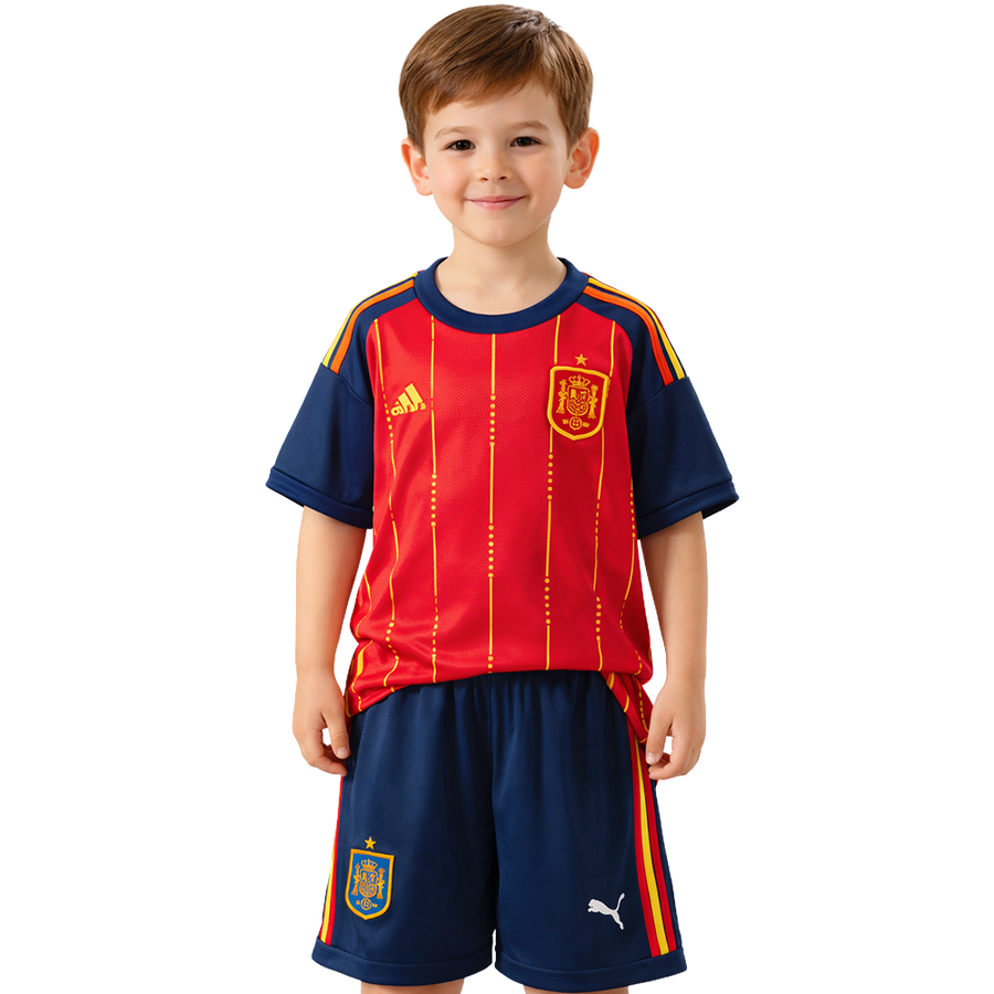 Conjunto Infantil Espanha 2026 I Home - Versão Torcedor