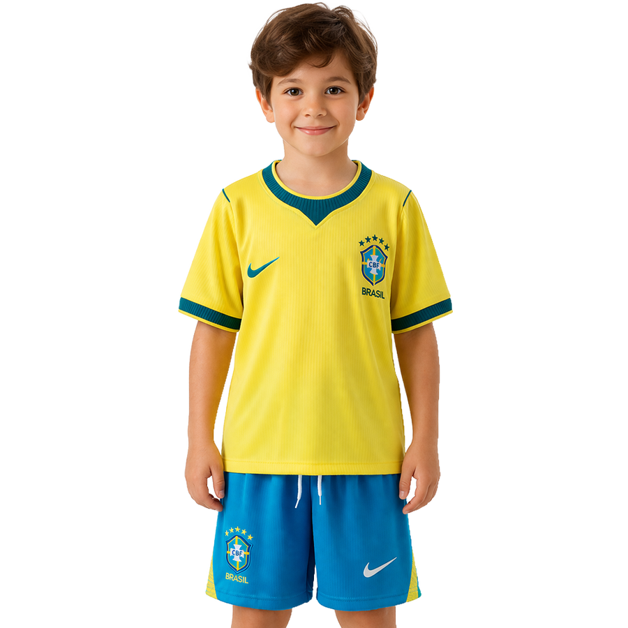Conjunto Infantil Brasil 2026 I Home - Versão Torcedor