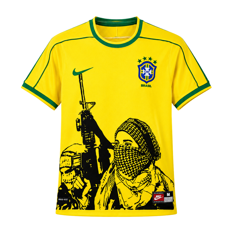 Camisa Brasil 1998 I Home - Versão Retrô - Silk-Screen