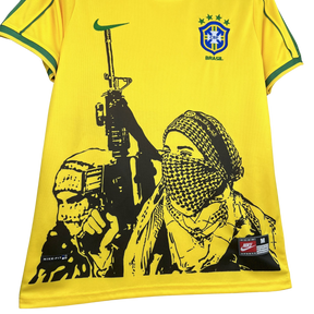 Camisa Brasil 1998 I Home - Versão Retrô - Silk-Screen