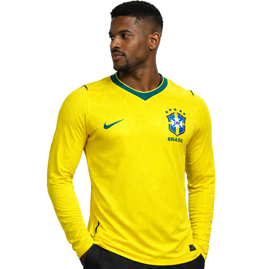 Camisa Brasil 2026 I Home - Versão Jogador - Manga Longa