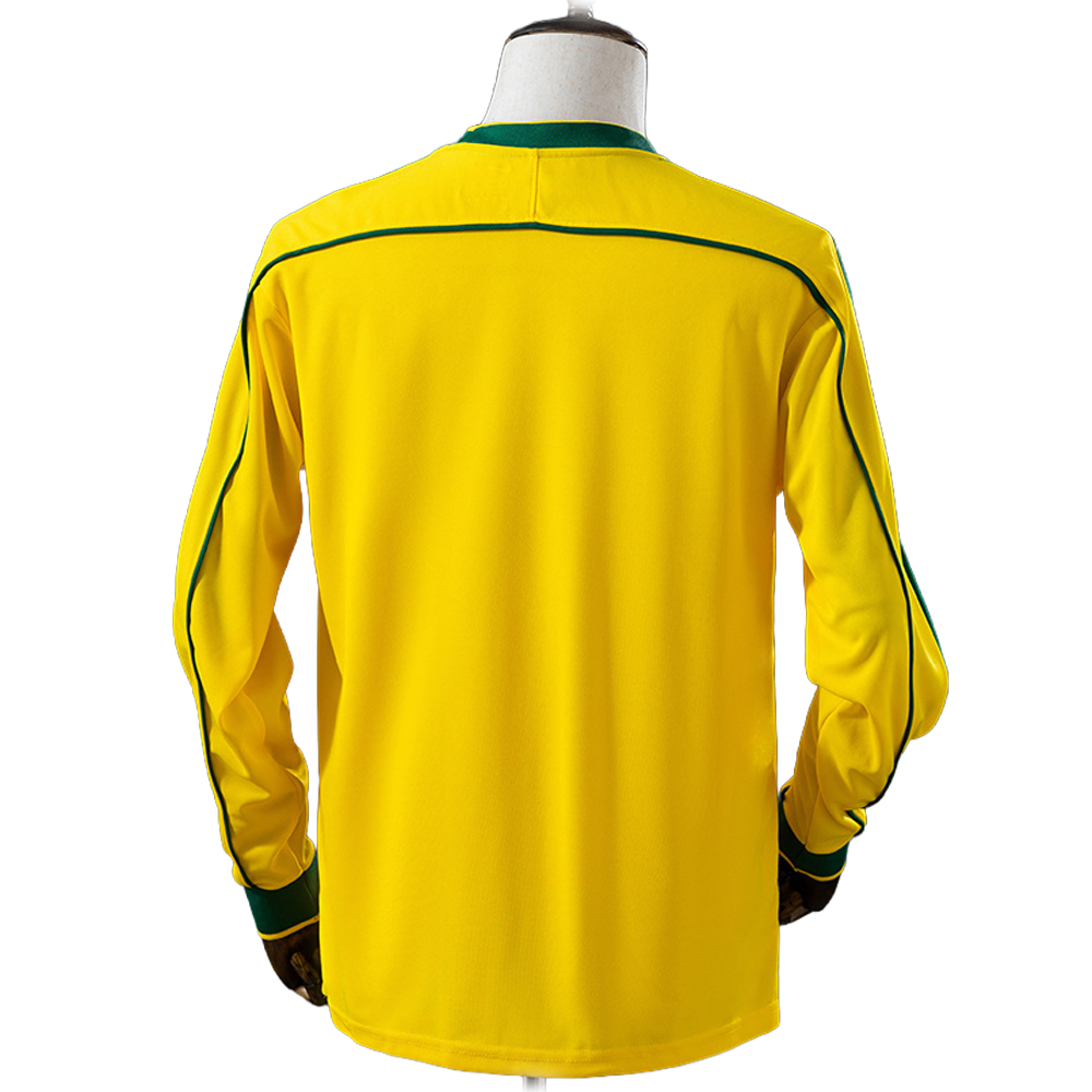 Camisa Brasil 1998 I Home - Versão Retrô Manga Longa