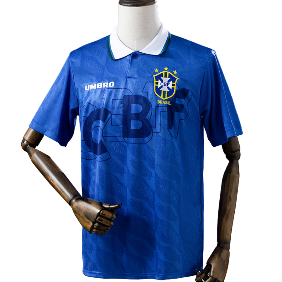 Camisa Brasil 1992 Il Away - Versão Retrô - Azul
