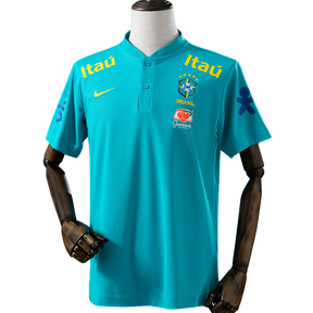 Camisa Brasil Pré-Jogo Azul Turquesa