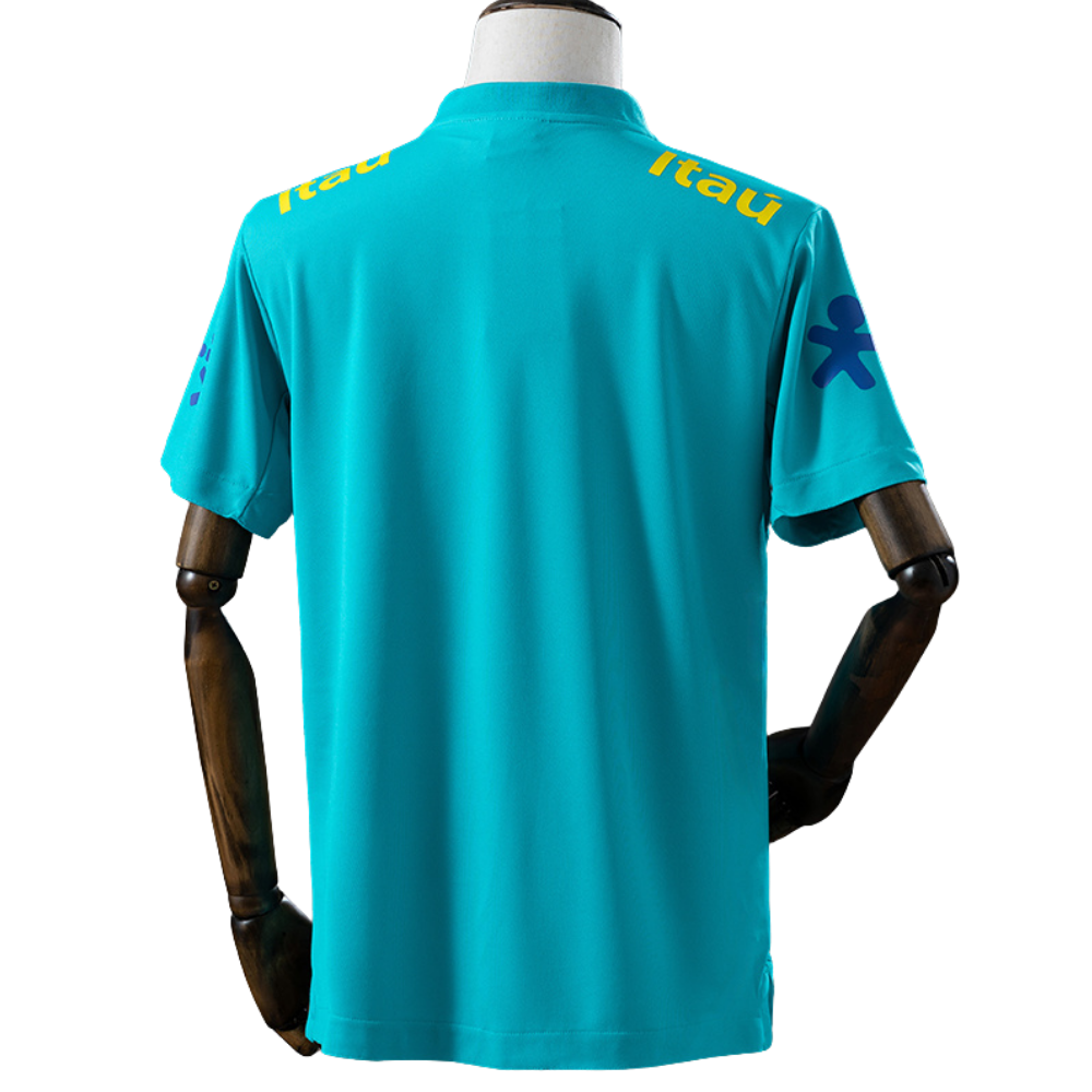 Camisa Brasil Pré-Jogo Azul Turquesa