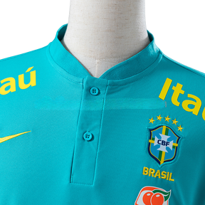 Camisa Brasil Pré-Jogo Azul Turquesa