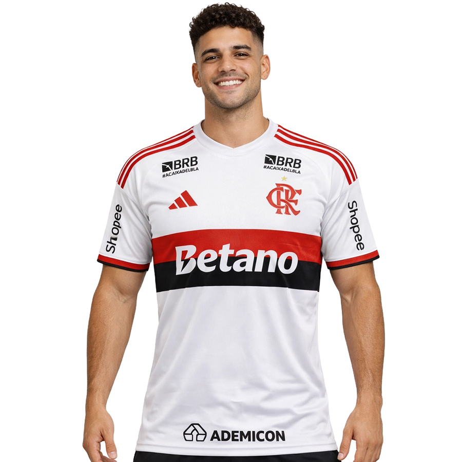 Camisa Flamengo ll Away 26/27 - Torcedor - Todos Patrocinios (Camisa 1 Branca)