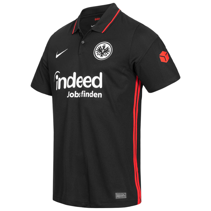 Camisa Frankfurt I 22/23 - Torcedor Nike Masculina - Preta com detalhes em vermelho e branco